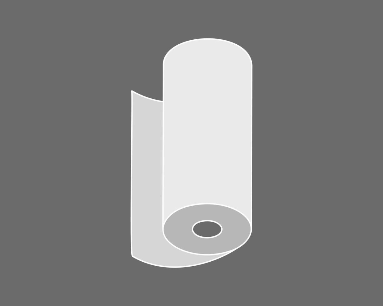 Textile roll icon. Paper tube illustration design for kitchen cleaning towel, carpet, scroll whatman, fabric. vector