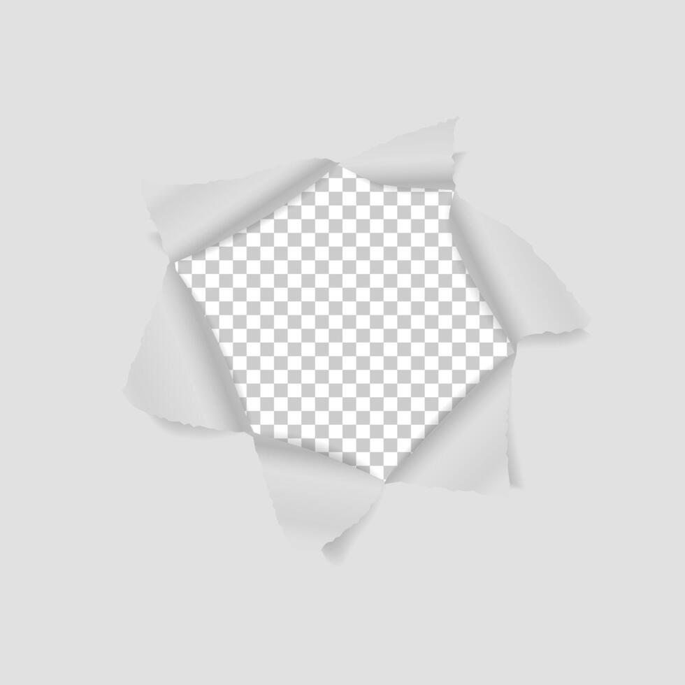 Hole in the paper. Template for creative design. illustration. vector
