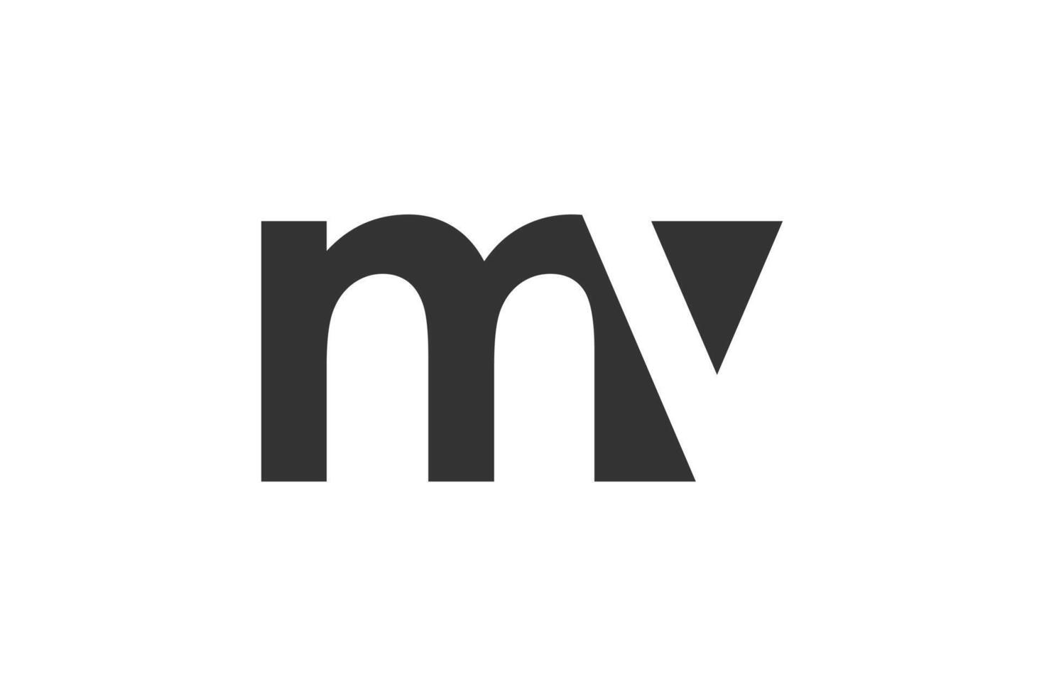 MV creative geometric initial based modern and minimal logo. Letter m v trendy fonts. vector