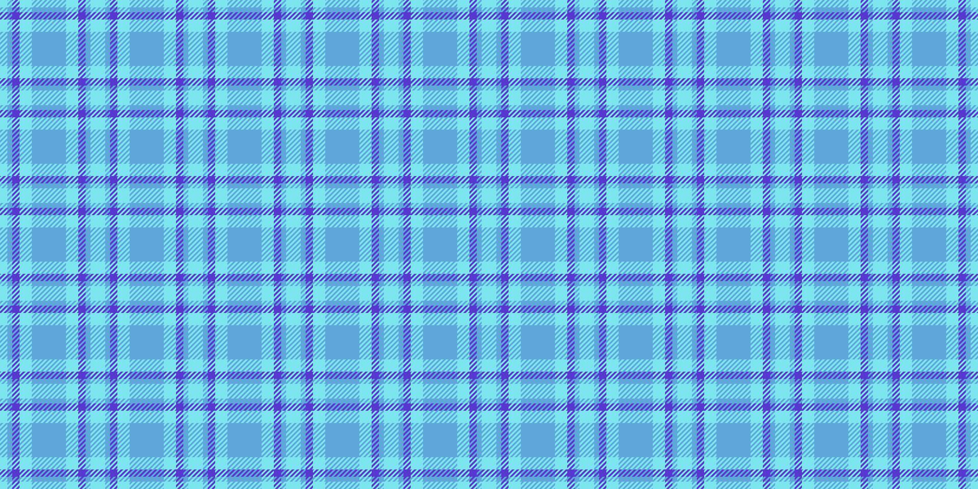 Rural texture fabric, perfection seamless plaid tartan. Stripe check textile background pattern in cyan and indigo colors. vector