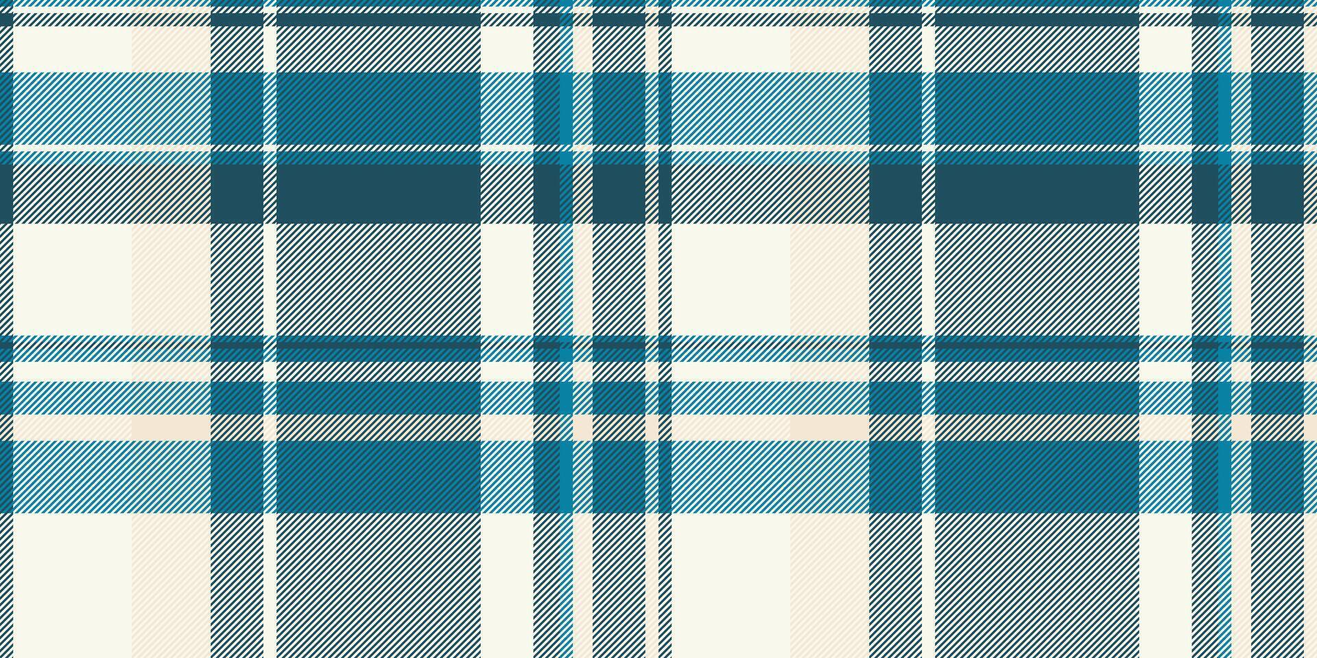 Simple seamless plaid texture, indigo pattern tartan check. Carpet fabric background textile in cyan and white colors. vector