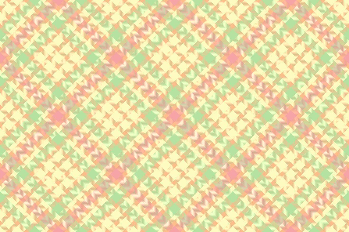 Sixties textile plaid seamless, idea background texture tartan. Romance check pattern fabric in light and orange colors. vector