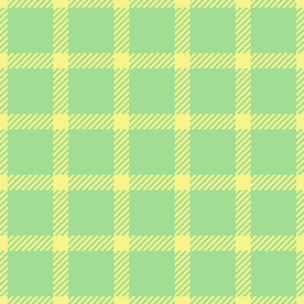 Folded background pattern plaid, tissue check seamless fabric. Quality tartan textile texture in yellow and green colors. vector