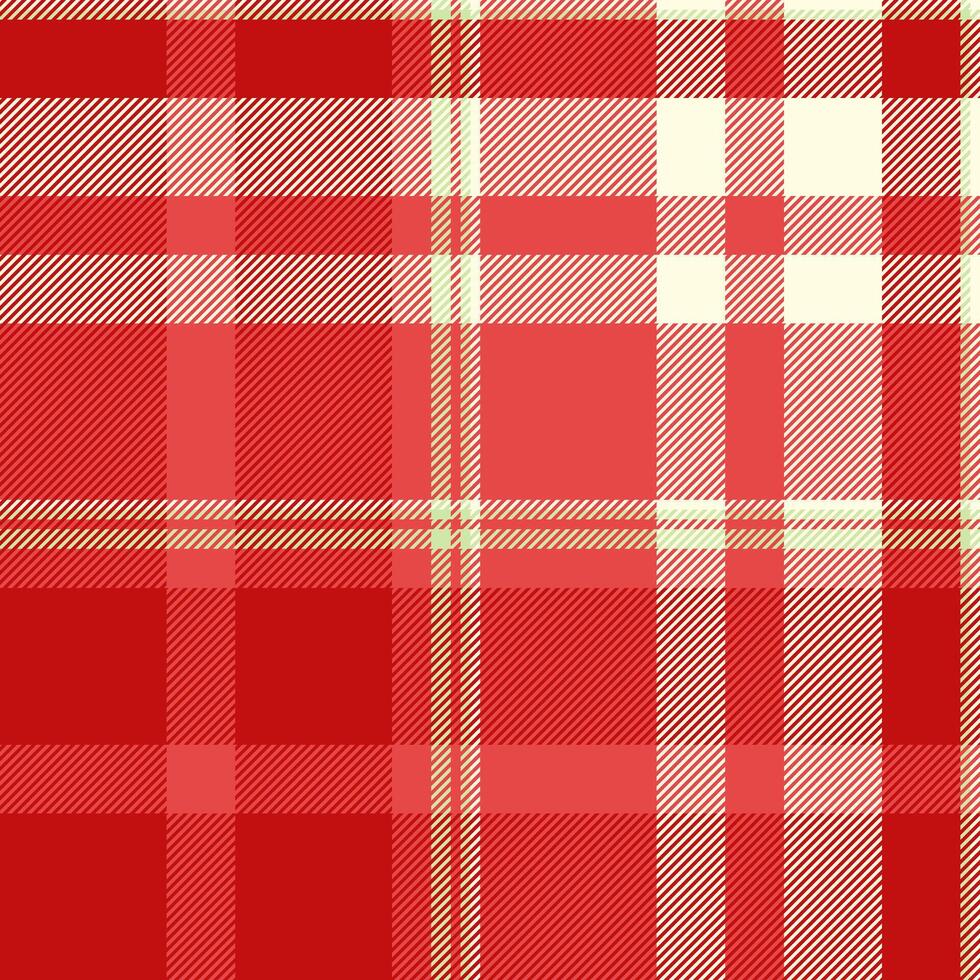 Pastel textile fabric background, intense texture check. Platform plaid pattern seamless tartan in red and light yellow colors. vector