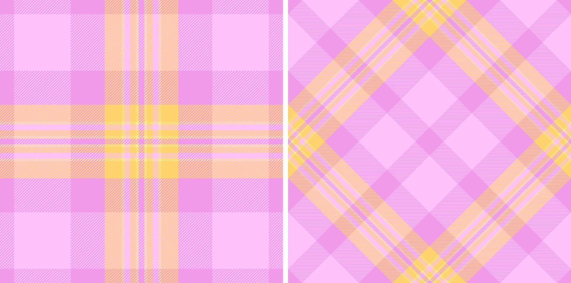 Plaid texture pattern of check textile with a background fabric seamless tartan. vector