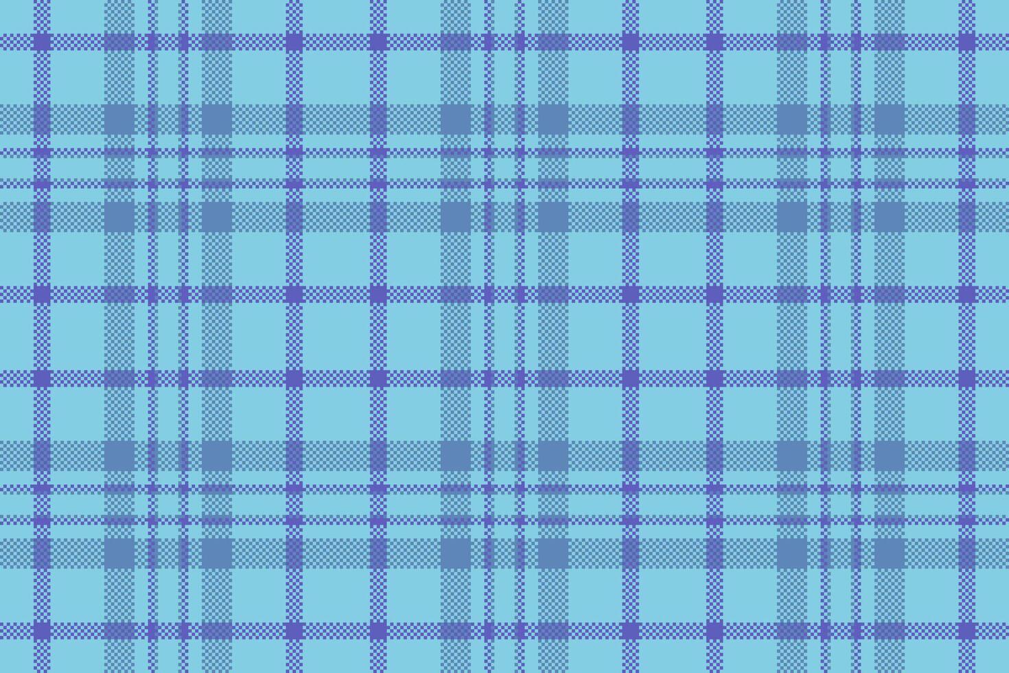 Rural fabric texture, volume background textile check. Birthday pattern seamless tartan plaid in cyan and blue colors. vector