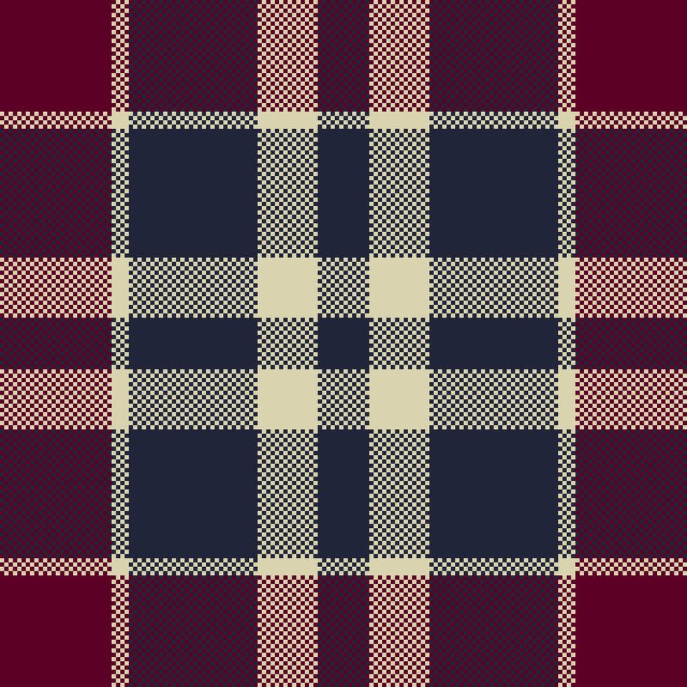 Pixel background design. Modern seamless pattern plaid. Square texture fabric. Tartan scottish textile. Beauty color madras ornament. vector