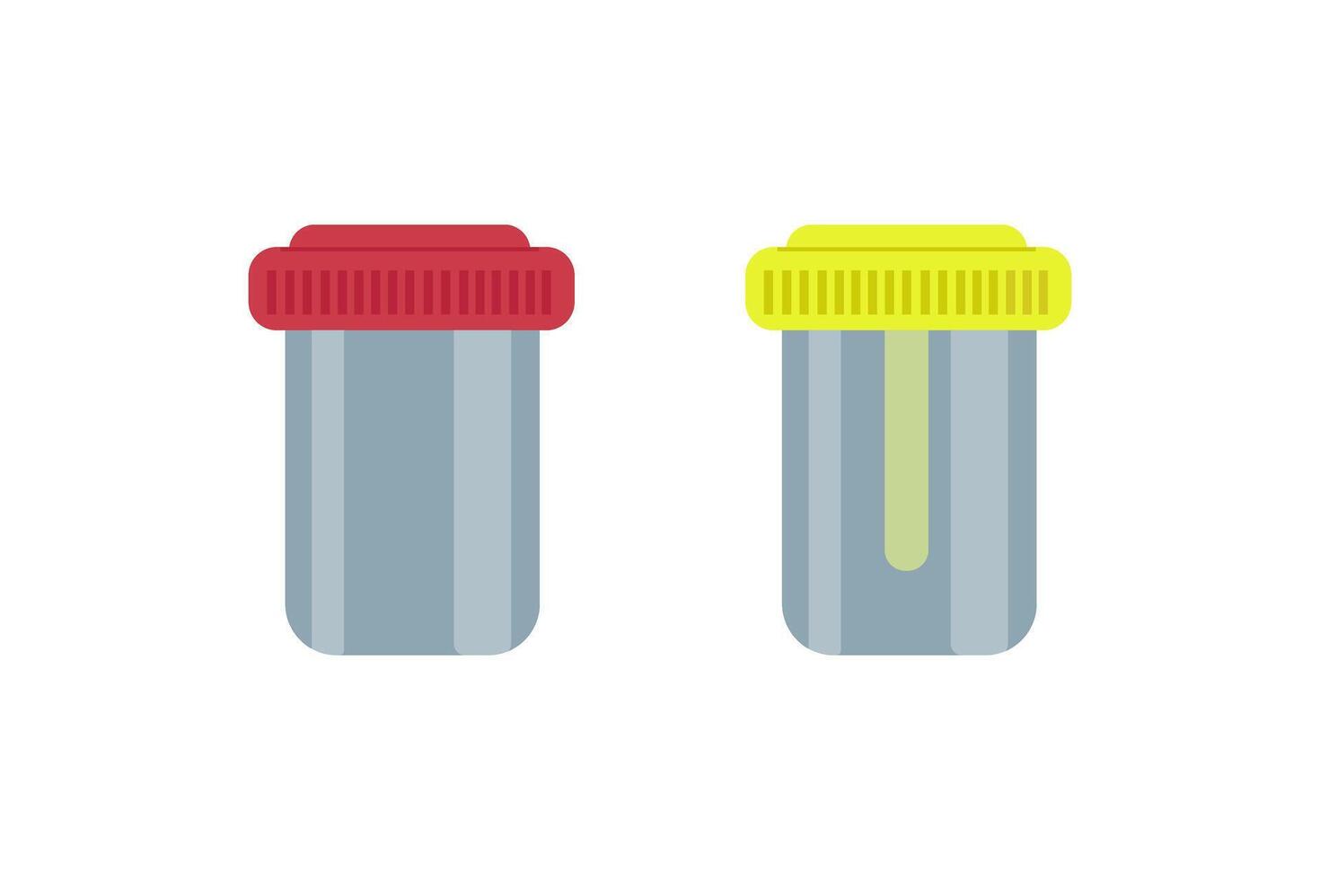 Plastic empty containers for collecting biomaterial vector