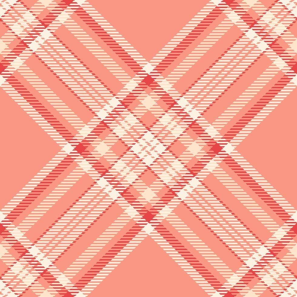 Mockup background tartan pattern, new york textile texture . Checked fabric check plaid seamless in red and old lace colors. vector
