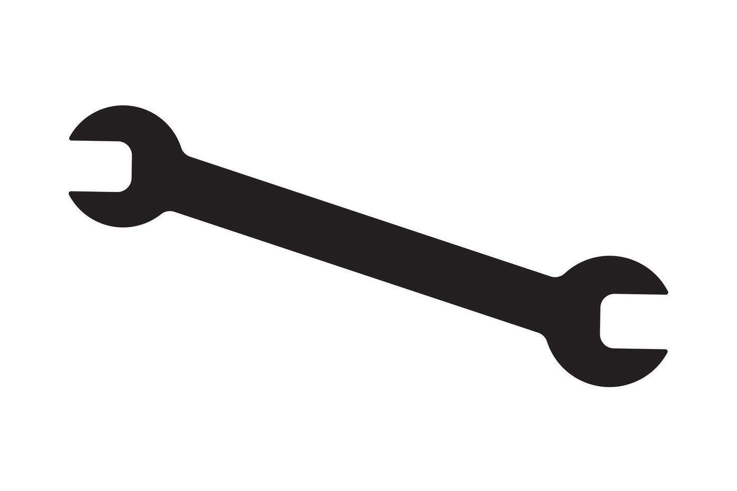 Wrench tool for repair service equipment. Mechanical engineering symbol. . vector