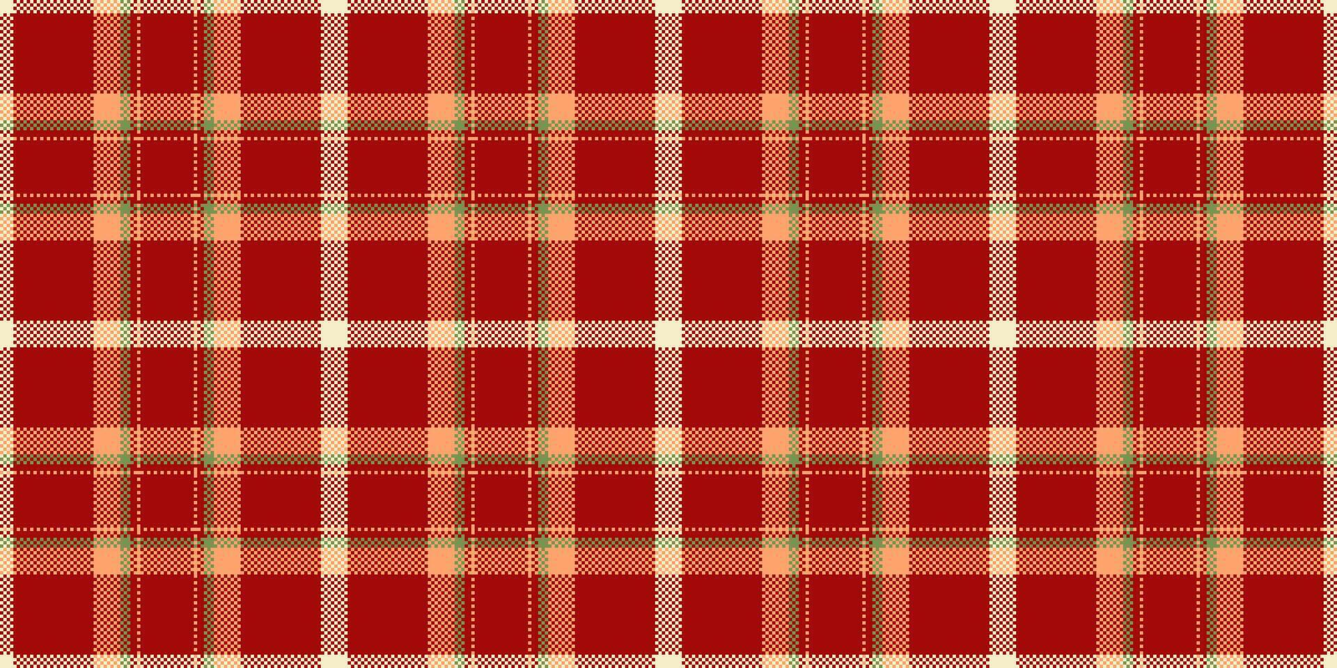 Hunter seamless background pattern, printout fabric plaid. Luxury tartan texture check textile in red and orange colors. vector