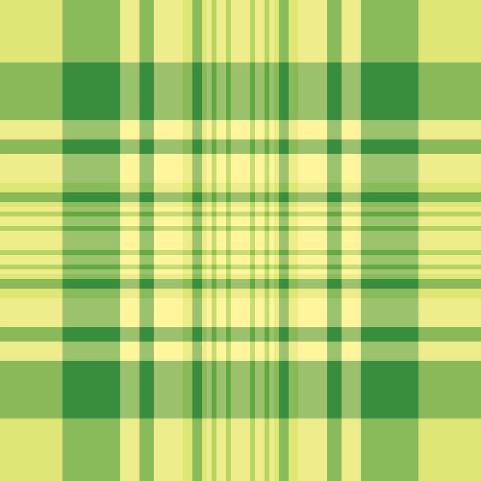 Classy fabric seamless plaid, model textile check . Nobility texture pattern tartan background in green and lime colors. vector