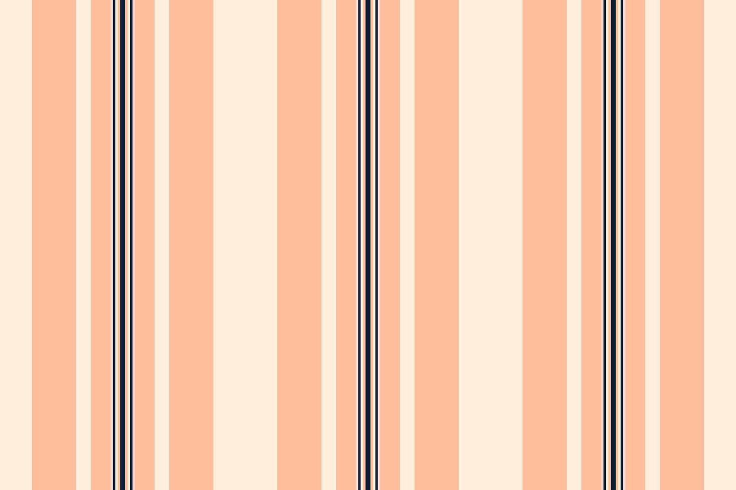 Christmas card textile background stripe, graphic seamless fabric texture. Gentle pattern vertical lines in orange and antique white colors. vector