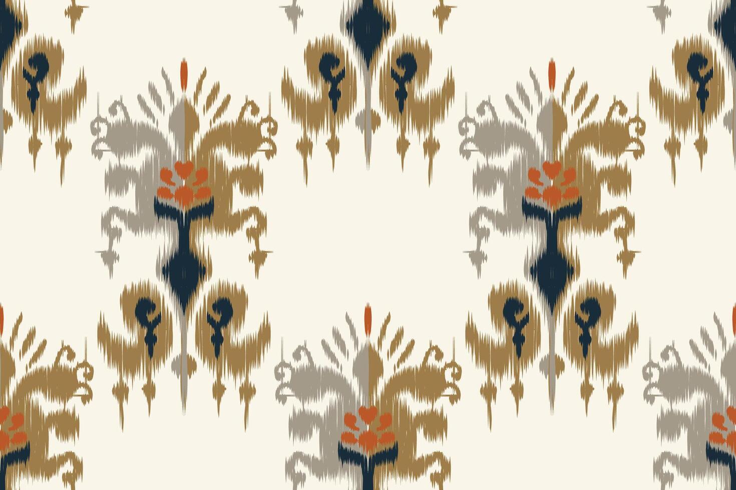 Seamless Ikat patterns blending tribal and Aztec geometric designs, perfect for graphic art and product design. vector