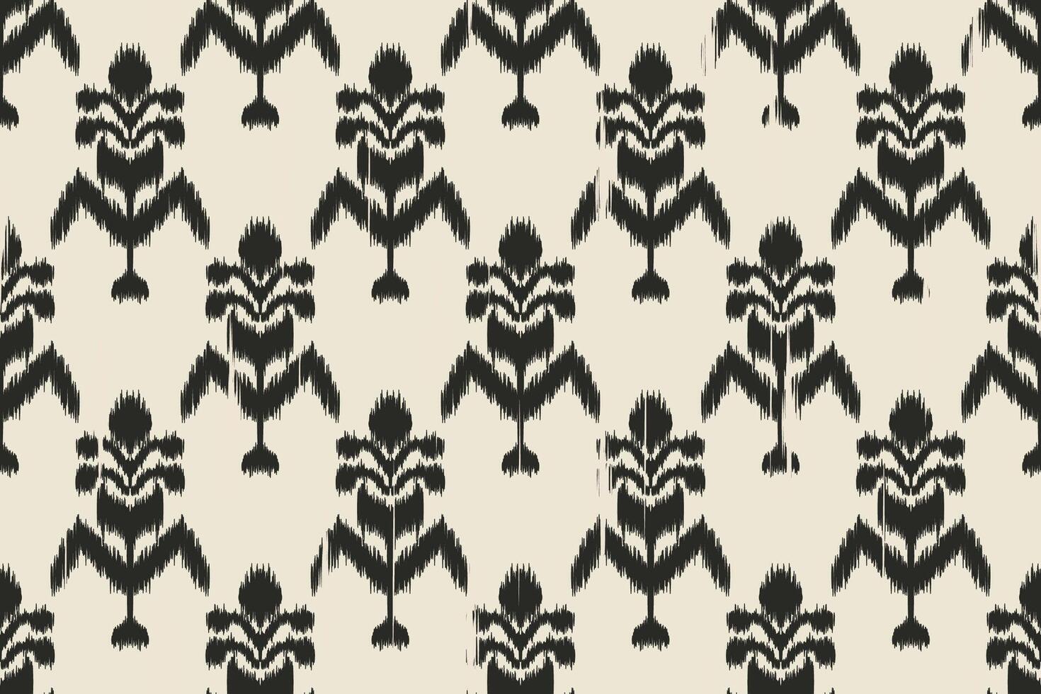 Abstract ikat pattern for seamless ethnic art in tribal and folk style. Print Aztec geometric ornament. Design for fabric, carpet, wallpaper, clothing. vector