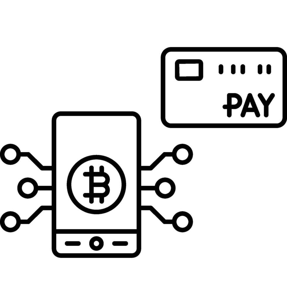 Bitcoin Payment illustration with isolated background vector