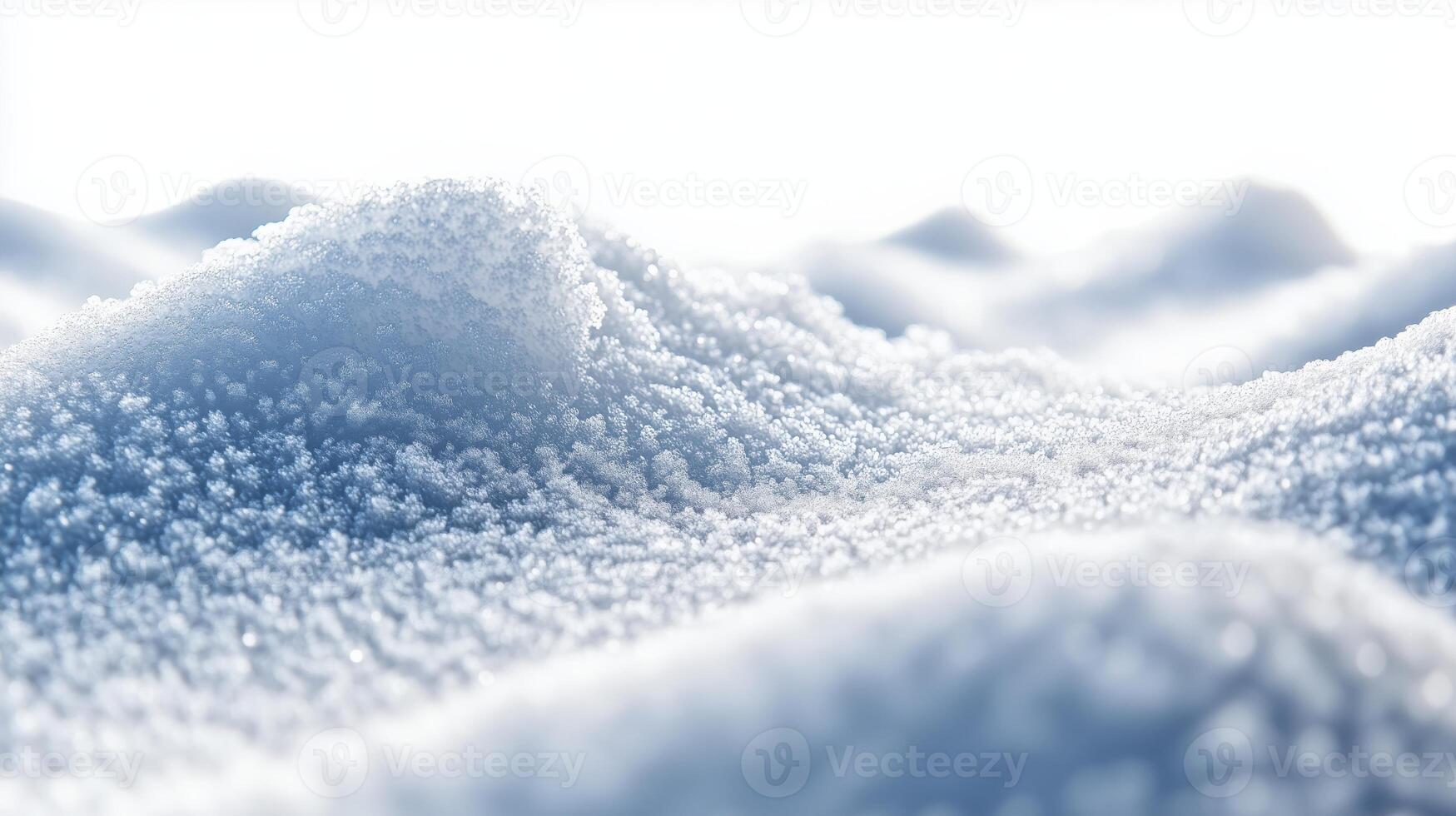 Christmas winter snowy background snowdrift range with a snow covered hill. Panorama banner photo