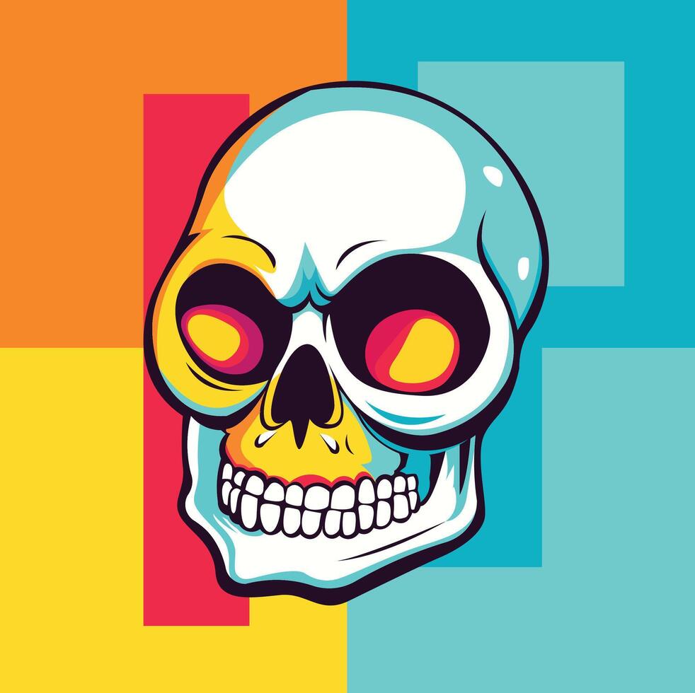 graffiti skull illustration vector