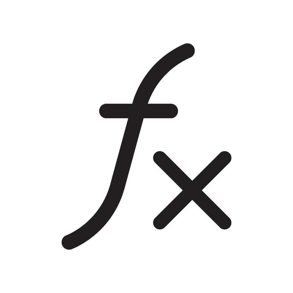 A black and white image of a mathematical symbol vector
