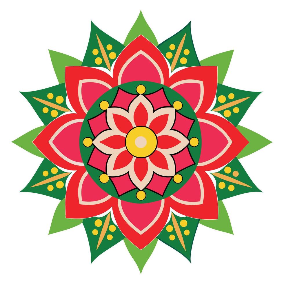 Colorful mandala design vector