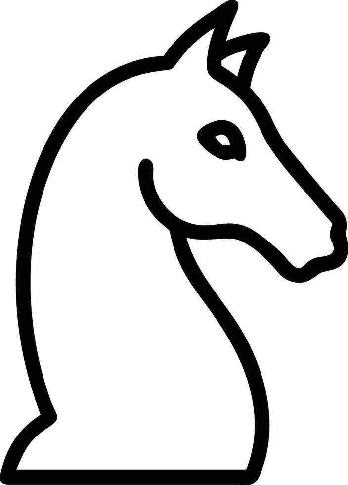 Horse head Art, Icon, Logo and Graphics. Horse head outline and line art illustration design. Lion head black and white. vector