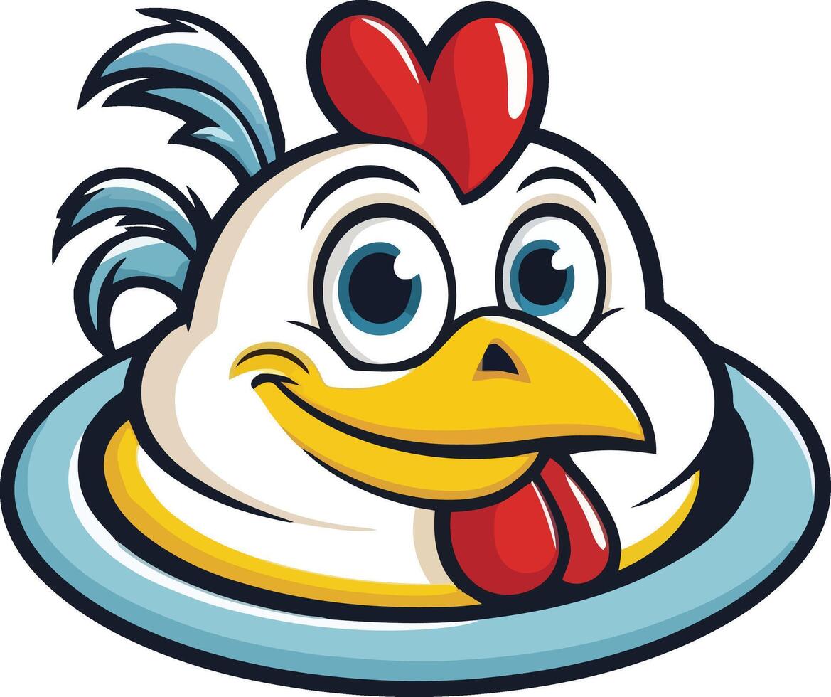 Amazing rooster logo design illustration eps 10 on white background vector