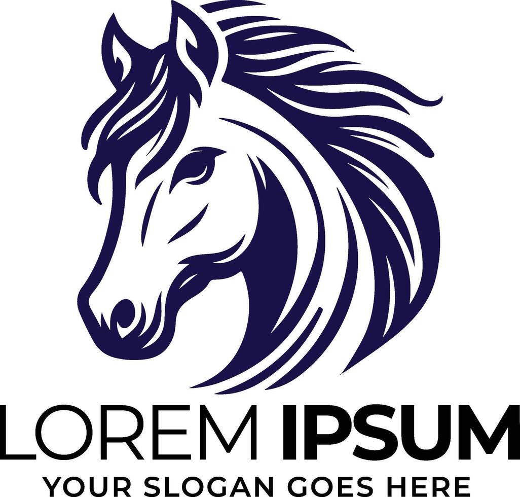 Horse head silhouette in ornament vector