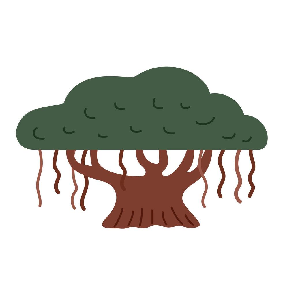 Banyan tree icon clipart avatar logotype isolated illustration vector