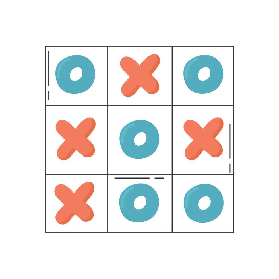Tic-tac-toe icon clipart avatar logotype isolated illustration vector