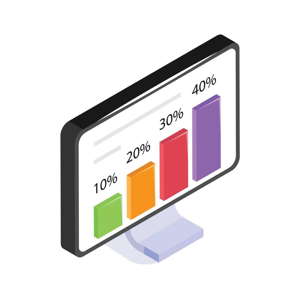 Take a look at this amazing icon of data analysis in modern style vector