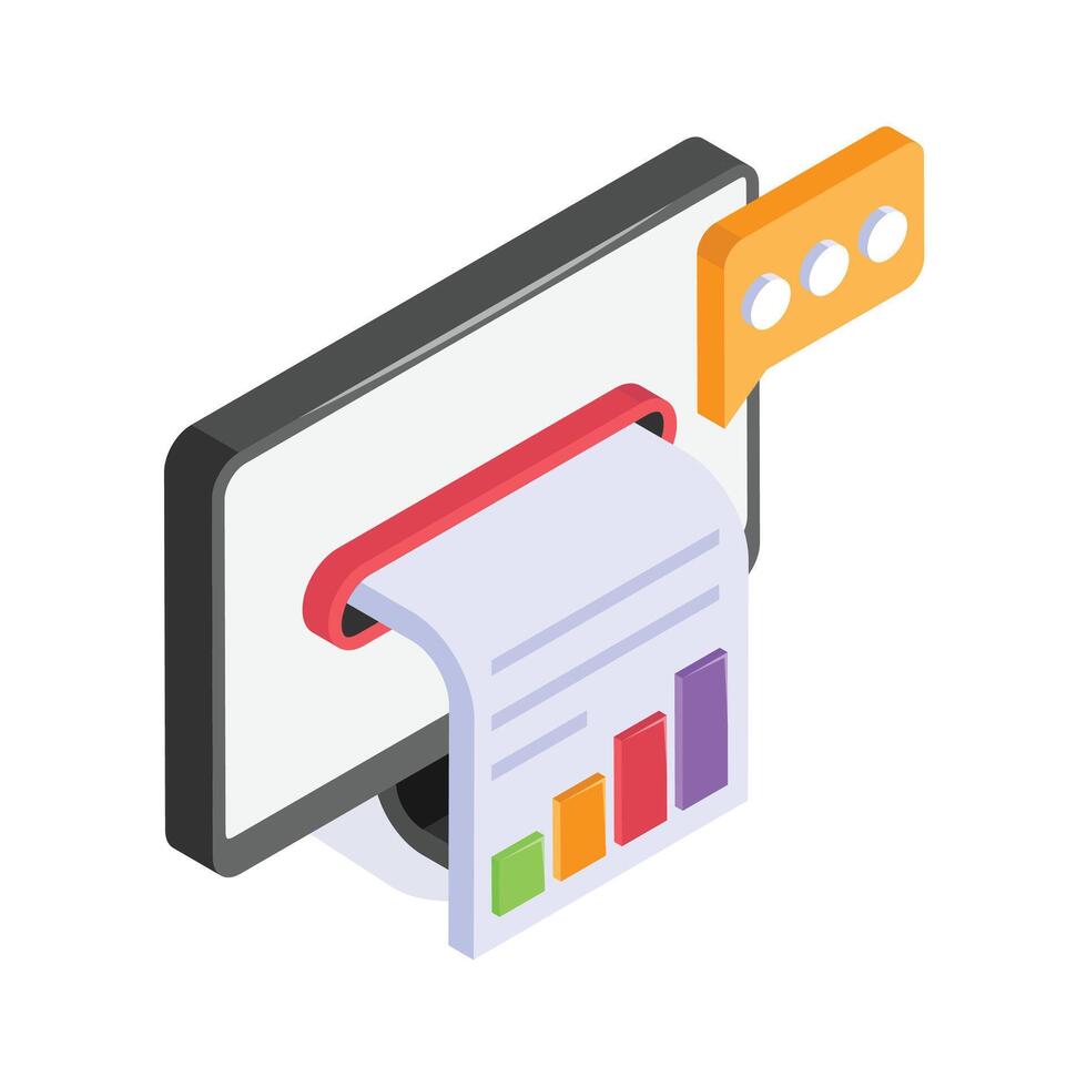 Grab this amazing icon of financial report in modern style vector