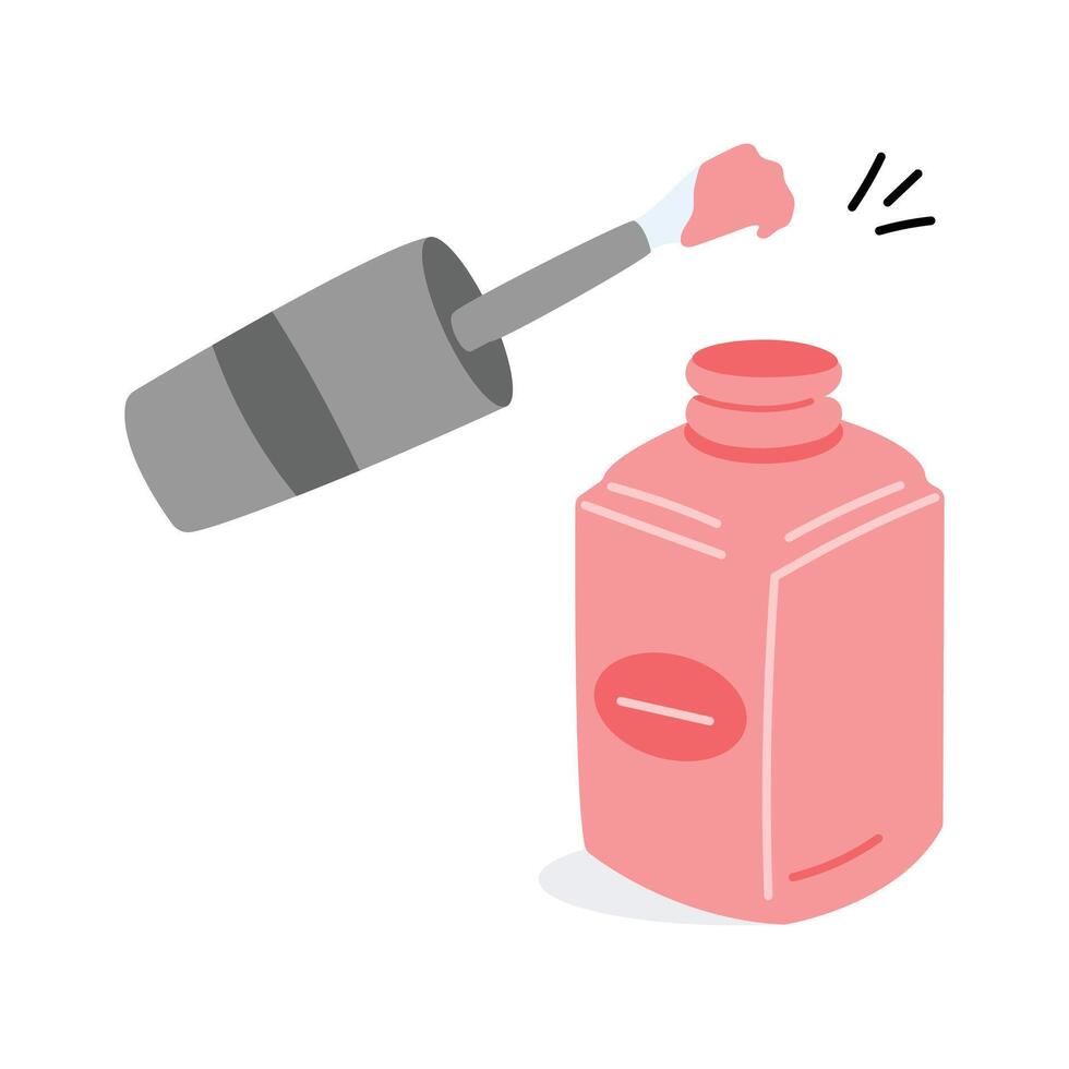 Nail polish icon in modern design style, female fashion accessory vector