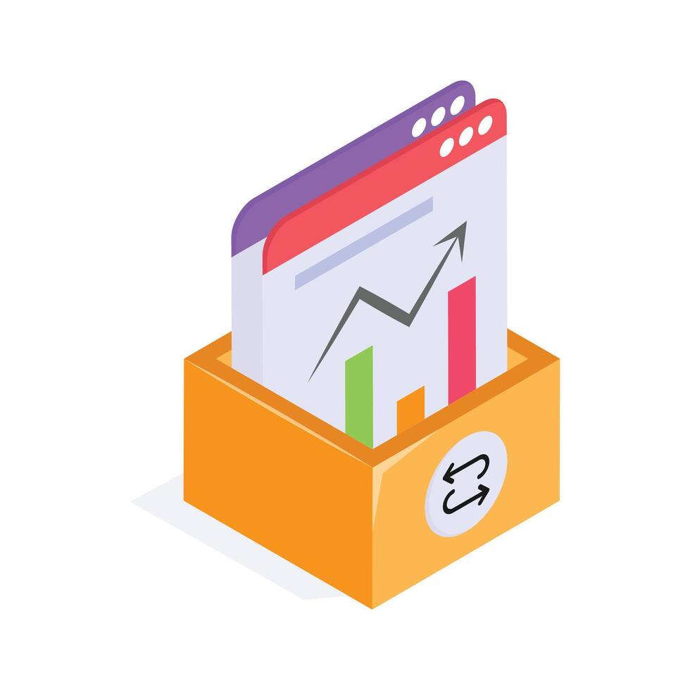 Real time synchronization of performance reports with graphs and charts vector