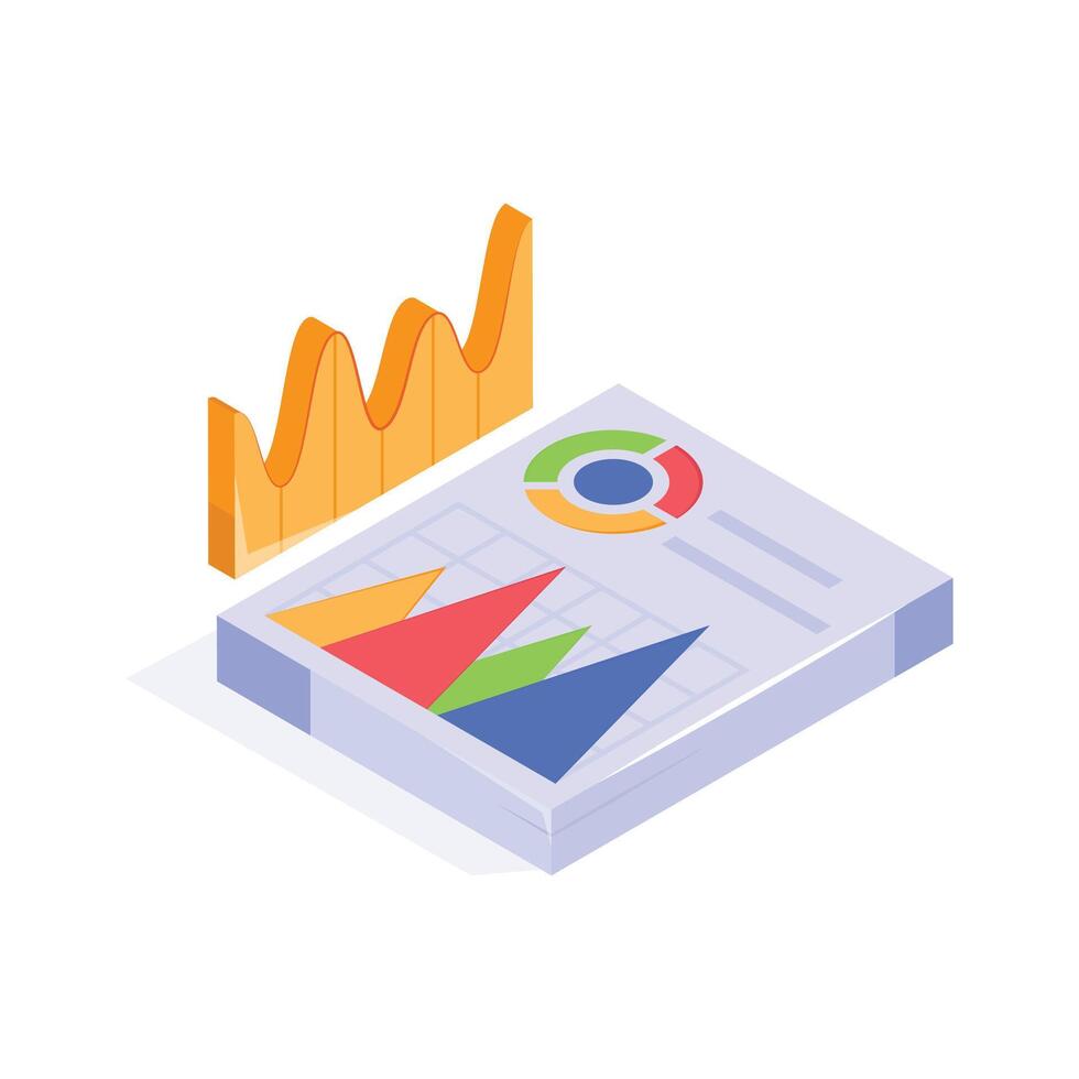Visualizing business performance with graphs and chart vector