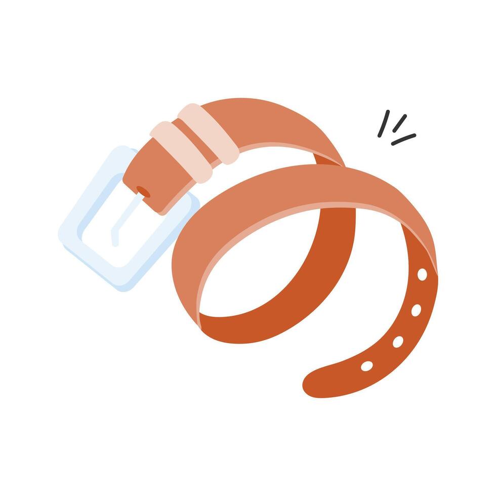 A fashionable accessory worn to secure pants or add style vector