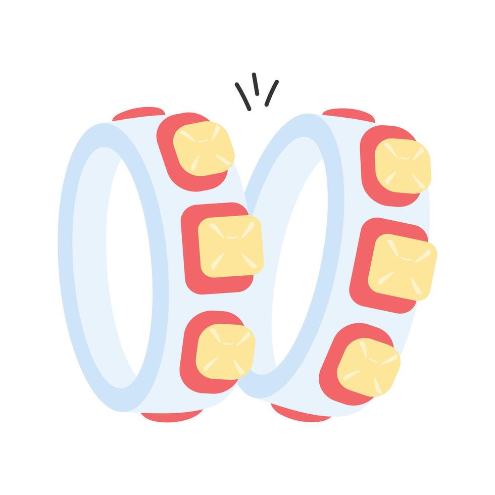 Check out this handy icon of bangles in trendy style vector
