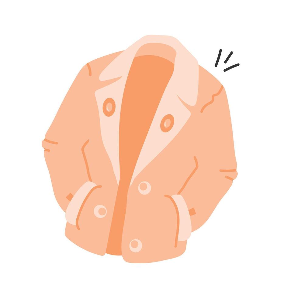 A stylish and warm coat for cold weather and outdoor wear vector