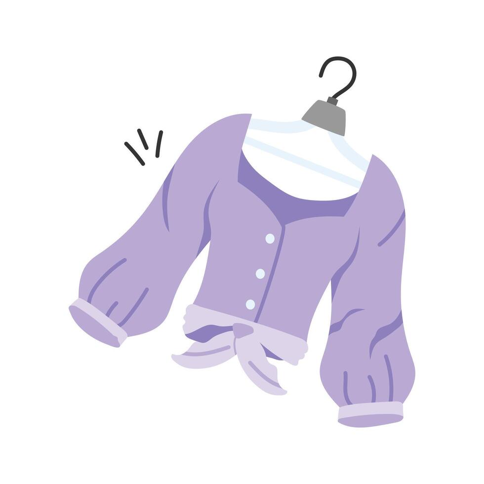 A fashionable and versatile top ideal for casual or formal outfits vector