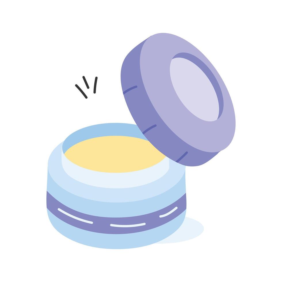 Compact powder, well designed icon of face powder vector