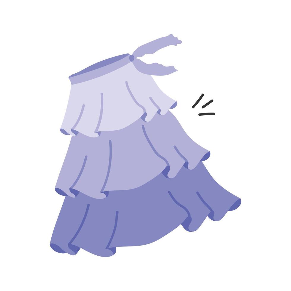A fashionable skirt perfect for pairing with various tops vector