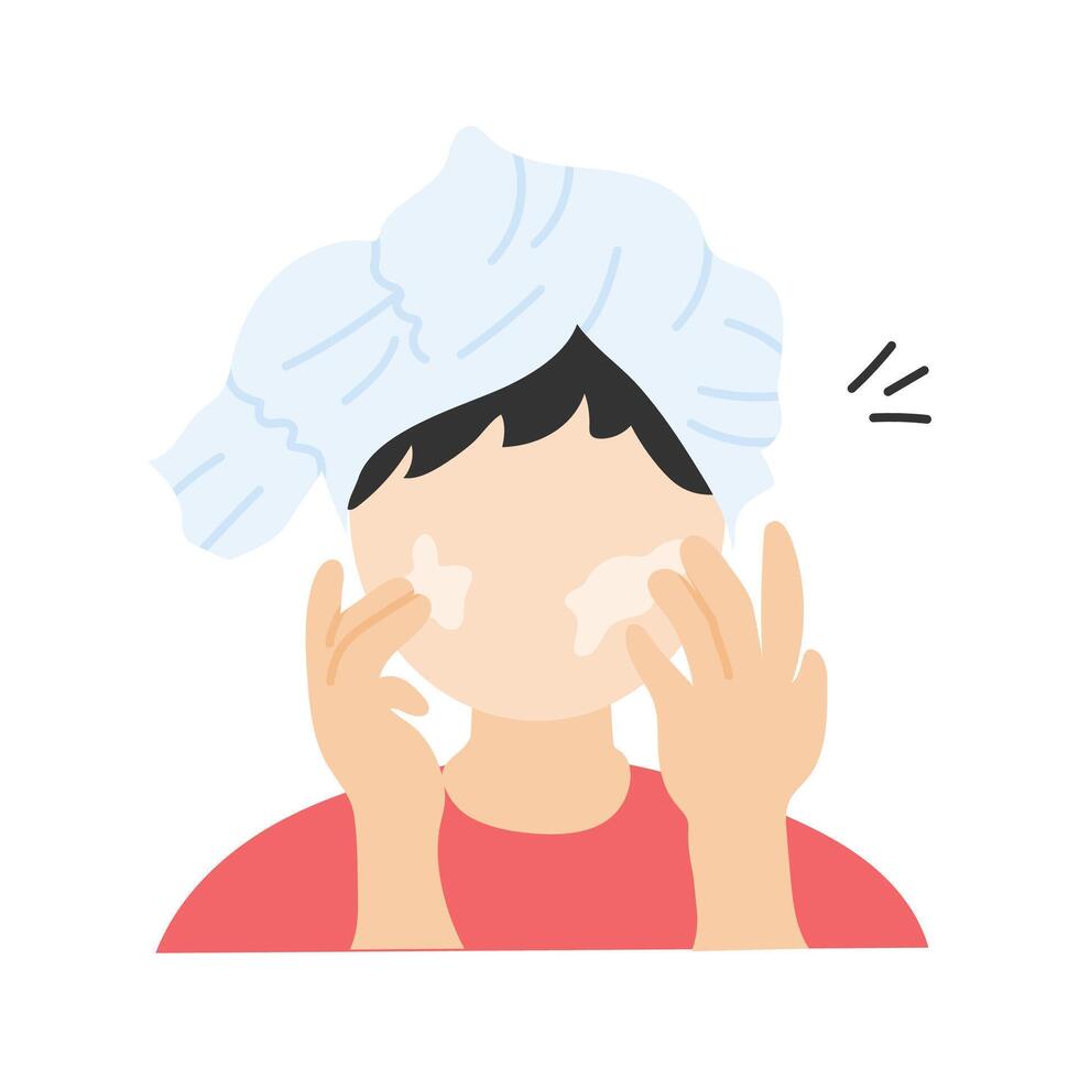 Relaxing facial treatment for refreshed, radiant, and healthy skin vector
