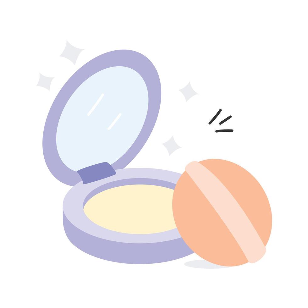 Compact powder, well designed icon of face powder vector