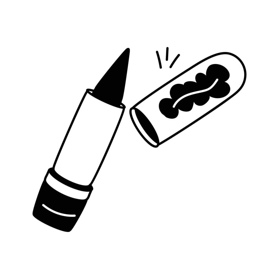 A pencil used to define and accentuate the eyes vector
