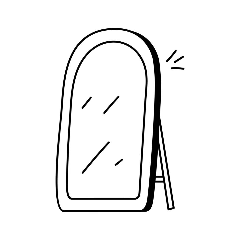 A classic mirror, perfect for makeup or dressing table vector