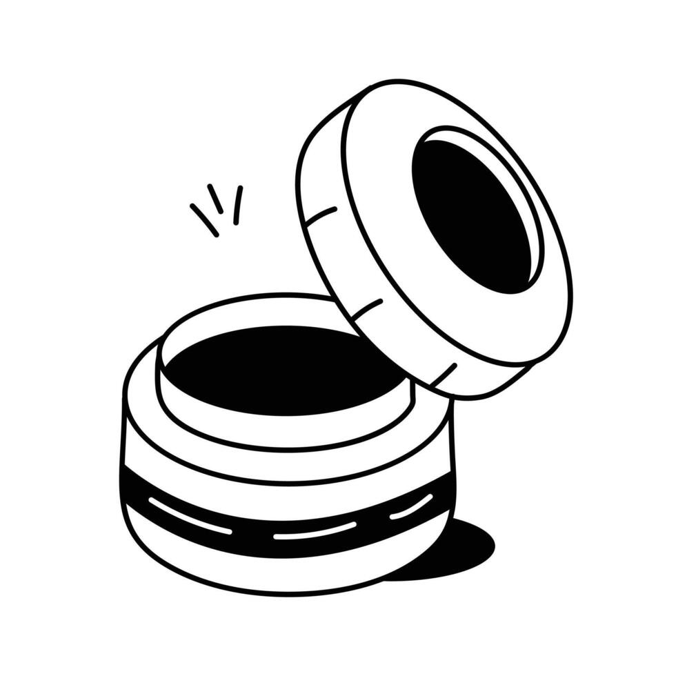 Compact powder, well designed icon of face powder vector