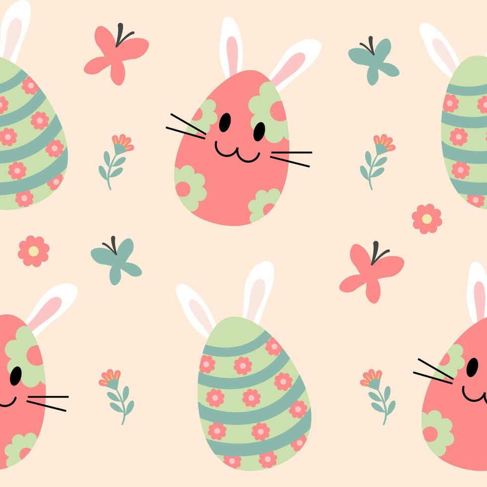 Easter bunny wallpaper vector