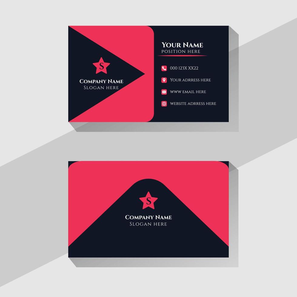 Business card template design vector
