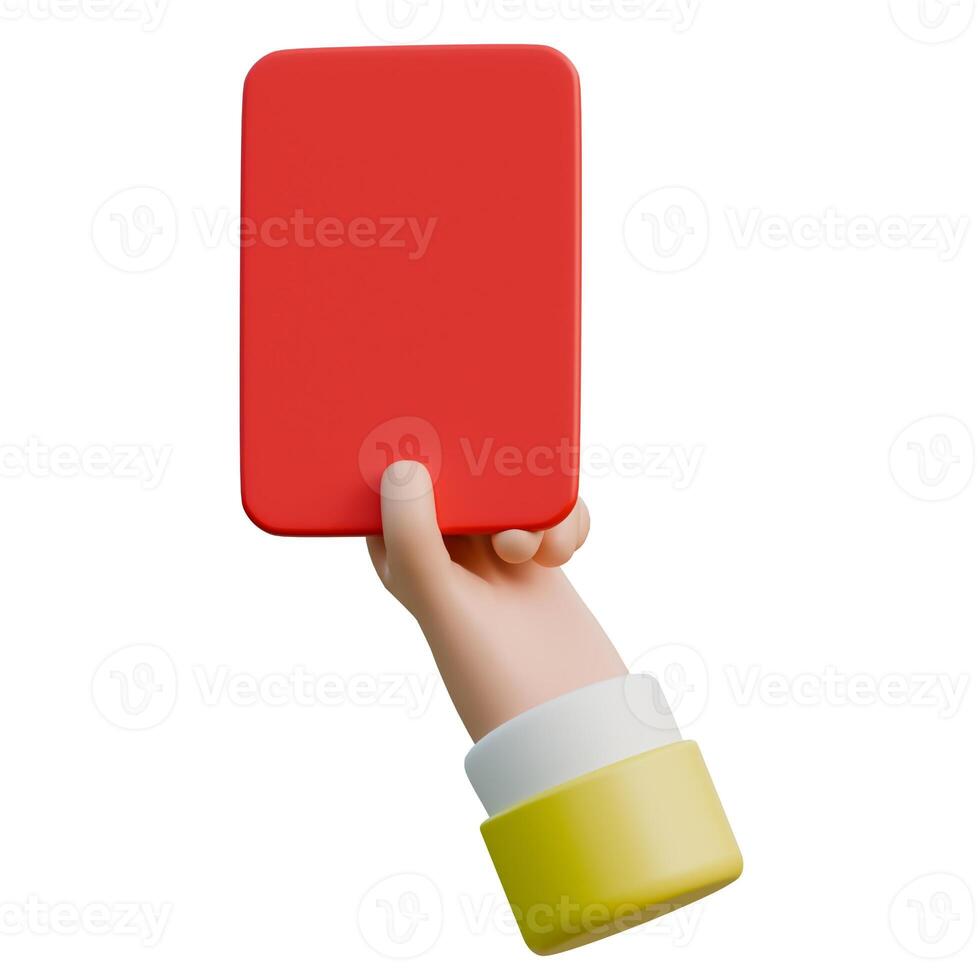 Red Card 3D Icon photo