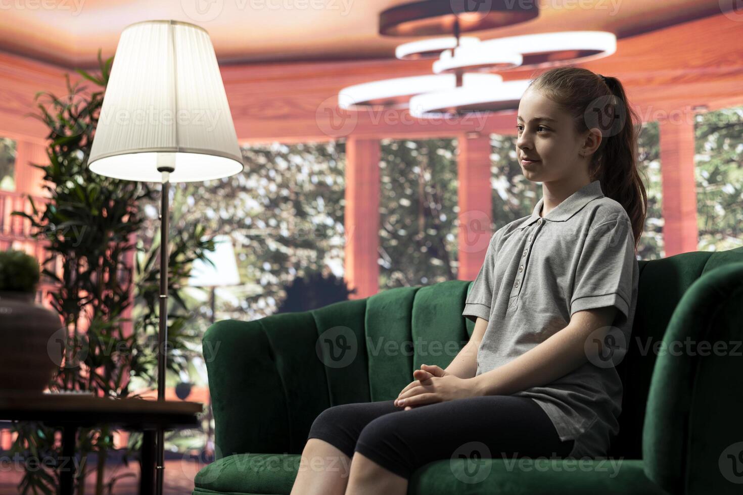 Adolescent undergoing behavioral therapy to address anxiety and social issues. Session with an expert focuses on emotional management while addressing cyberbullying. Troubled teen. photo