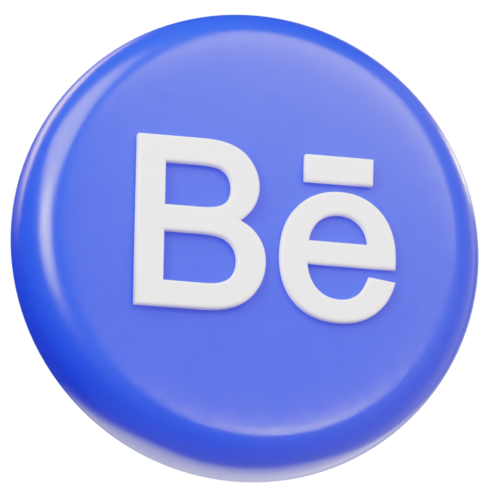 Behance icon 3d render illustration png